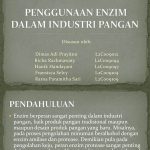 Penggunaan Enzim Dalam Industri Pangan