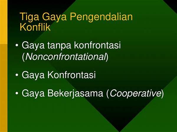 Penyelesaian Konflik Tanpa Konfrontasi