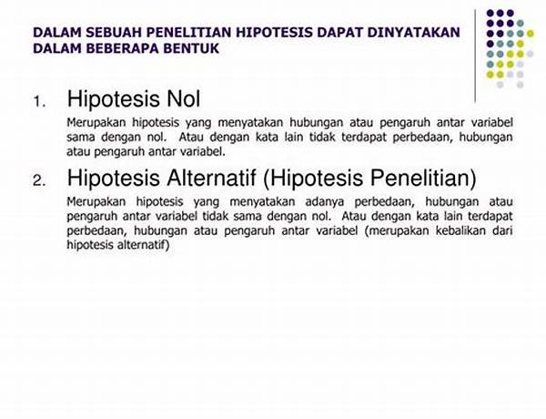 Formulasi Hipotesis Dalam Penelitian Dasar