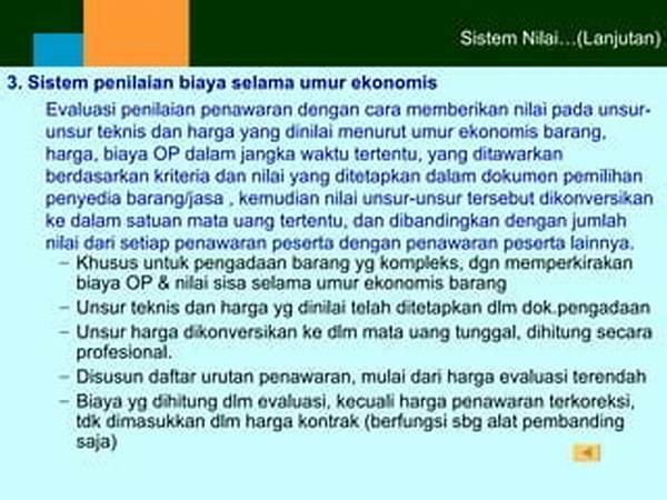 Kriteria Penilaian Umur Ekonomis.