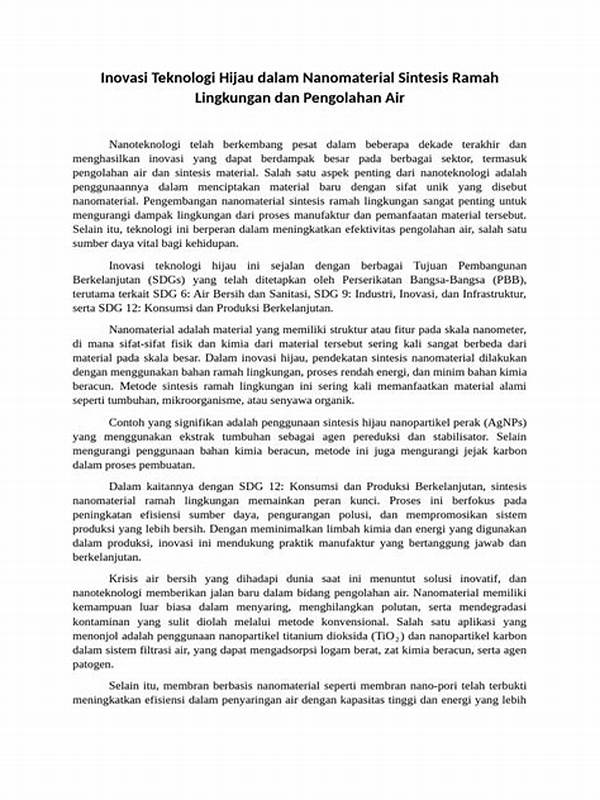 Teknologi Hijau Pengolahan Material