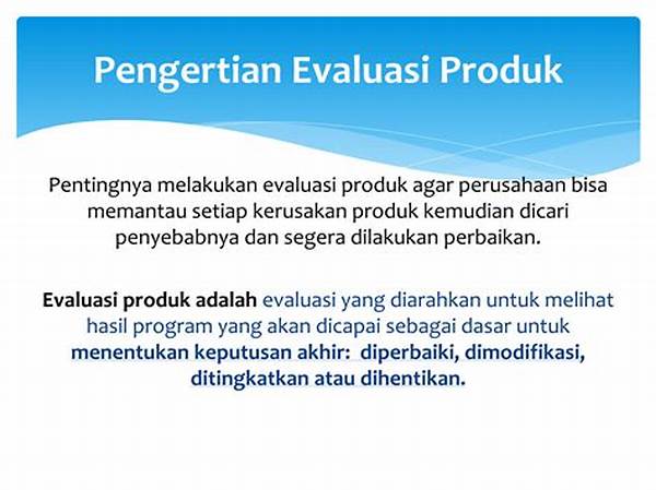 Evaluasi Kualitas Produk Pabrik