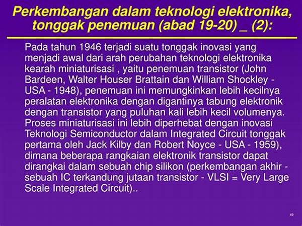 Perkembangan Awal Transistor Elektronik