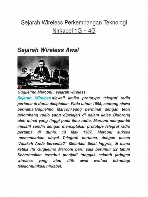 Sejarah Perkembangan Teknologi Nirkabel