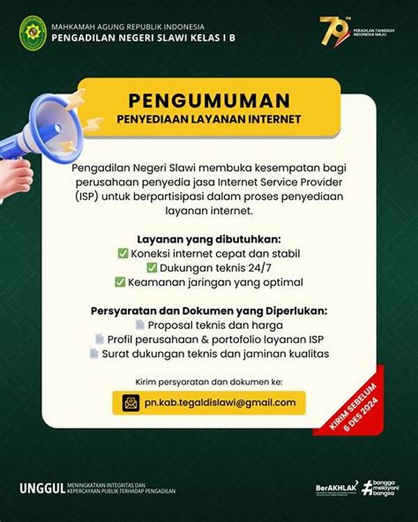 Penyediaan Layanan Internet Stabil.