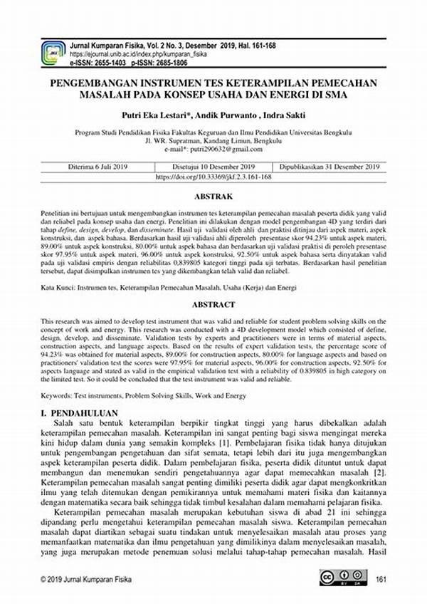 Pengembangan Keterampilan Pemecahan Masalah