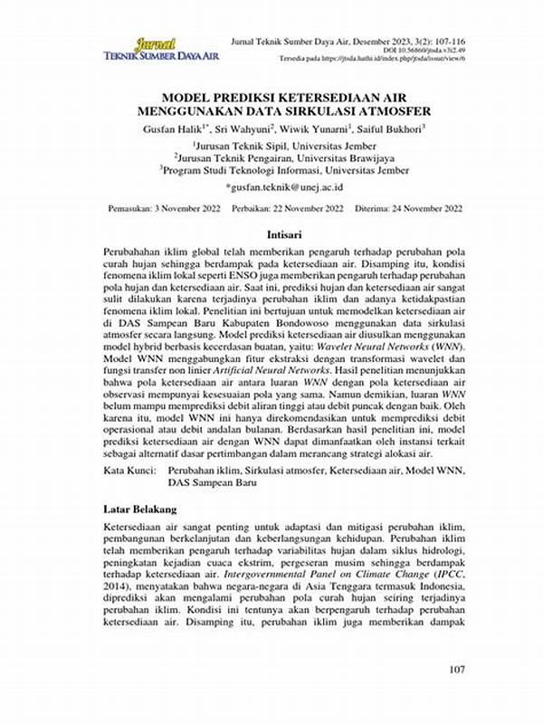 Prediksi Ketersediaan Air Dengan Ai